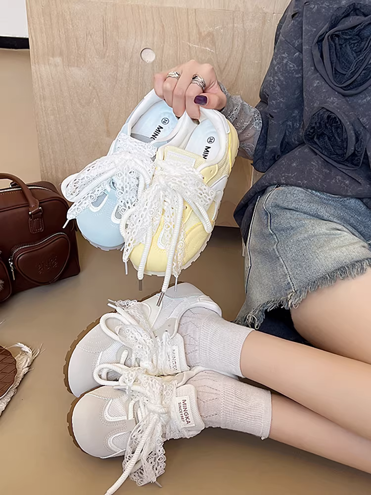 Giày thể thao đế bằng Nanzai retro Đức dành cho nữ, mẫu mới thu đông 2025, đa năng, nhẹ, phong cách thường ngày