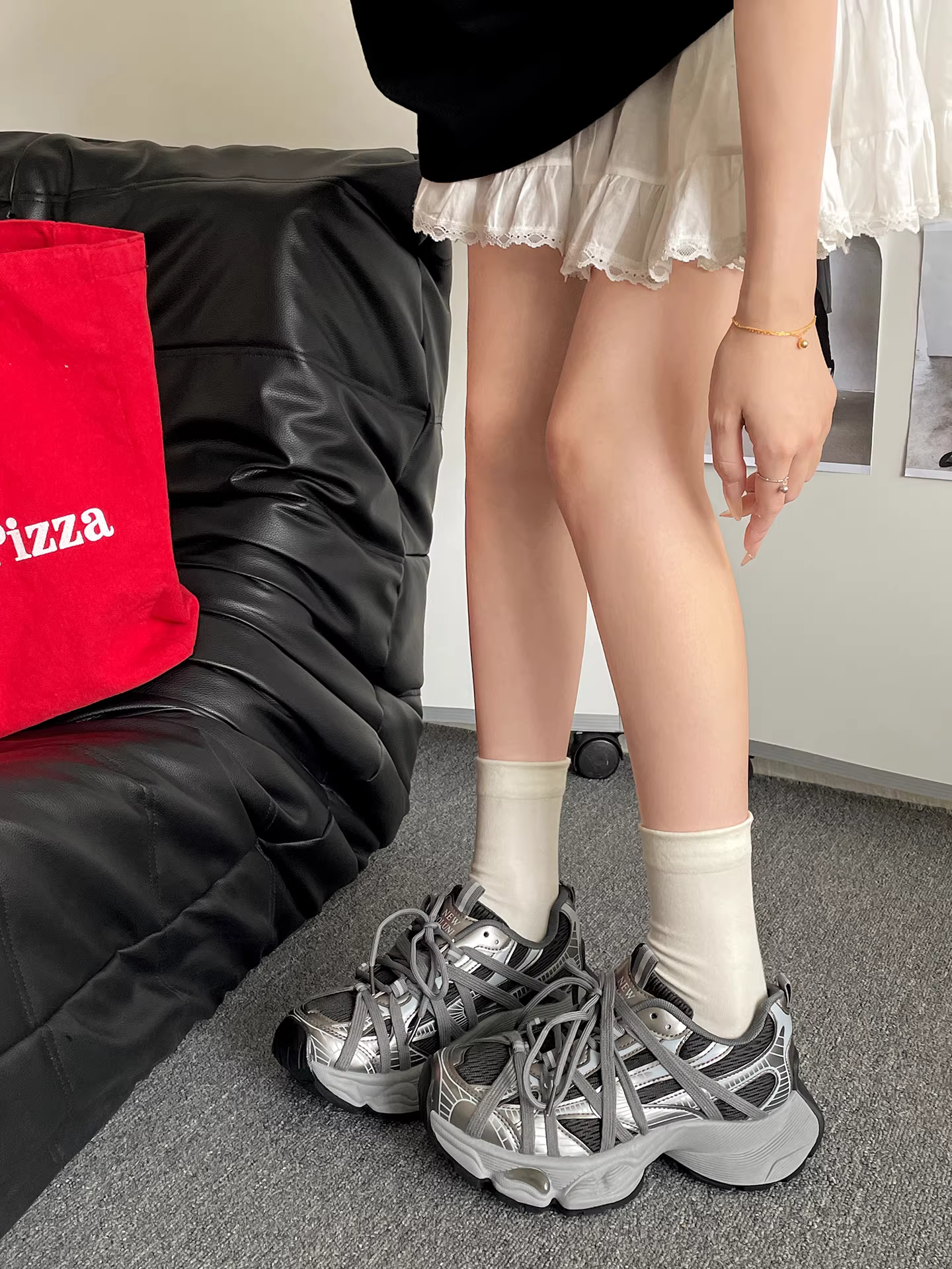 Giày bố đế dày tăng chiều cao kiểu retro Nanzai Nandong dành cho nữ, giày thể thao đế mềm nhẹ mùa thu mới 2025.