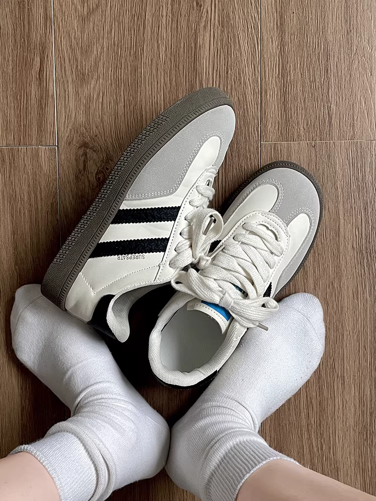 Giày thể thao nữ Nanzai retro đế dày đa năng, kiểu dáng Đức, mùa thu mới 2025, tăng chiều cao, nhẹ, phong cách thường ngày.