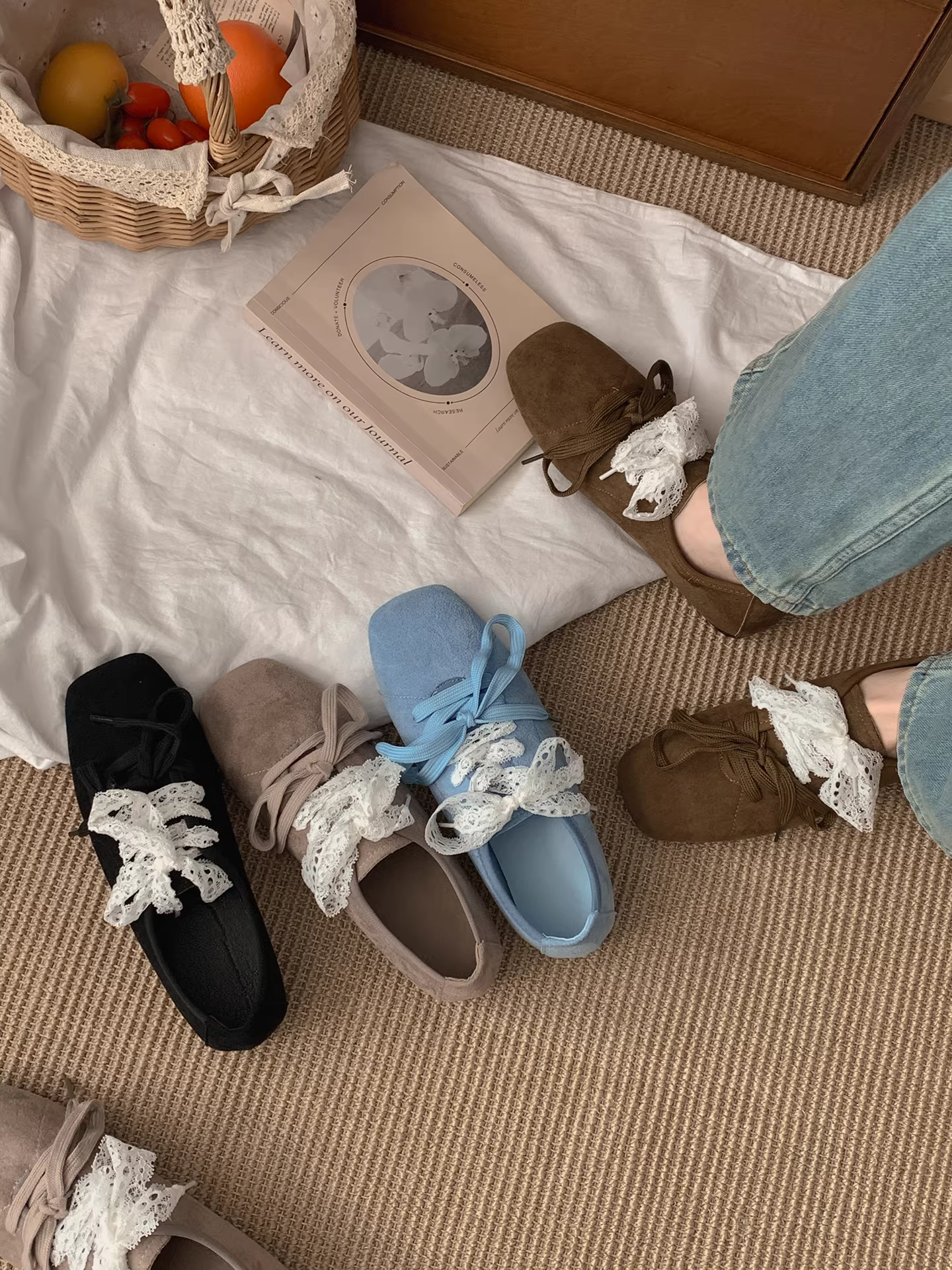 Giày bệt mũi vuông kiểu ballet cao cấp cổ điển dành cho nữ, kiểu mới mùa thu 2025, giày Mary Jane đa năng phối hợp tốt với chân váy