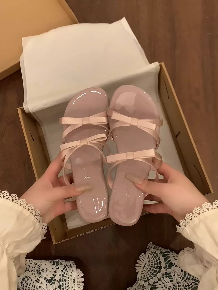 Nan Zai Nan Fang Dép đế dày cao cấp chống trượt dành cho nữ, dùng ngoài trời mùa hè, dép màu tím mới năm 2025.