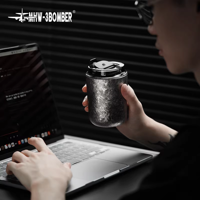 Bomber MHW cốc cách nhiệt bằng titan nguyên chất cốc du lịch cốc cà phê cốc nước nam cốc titan cốc nước lạnh di động gắn trên xe hơi của phụ nữ