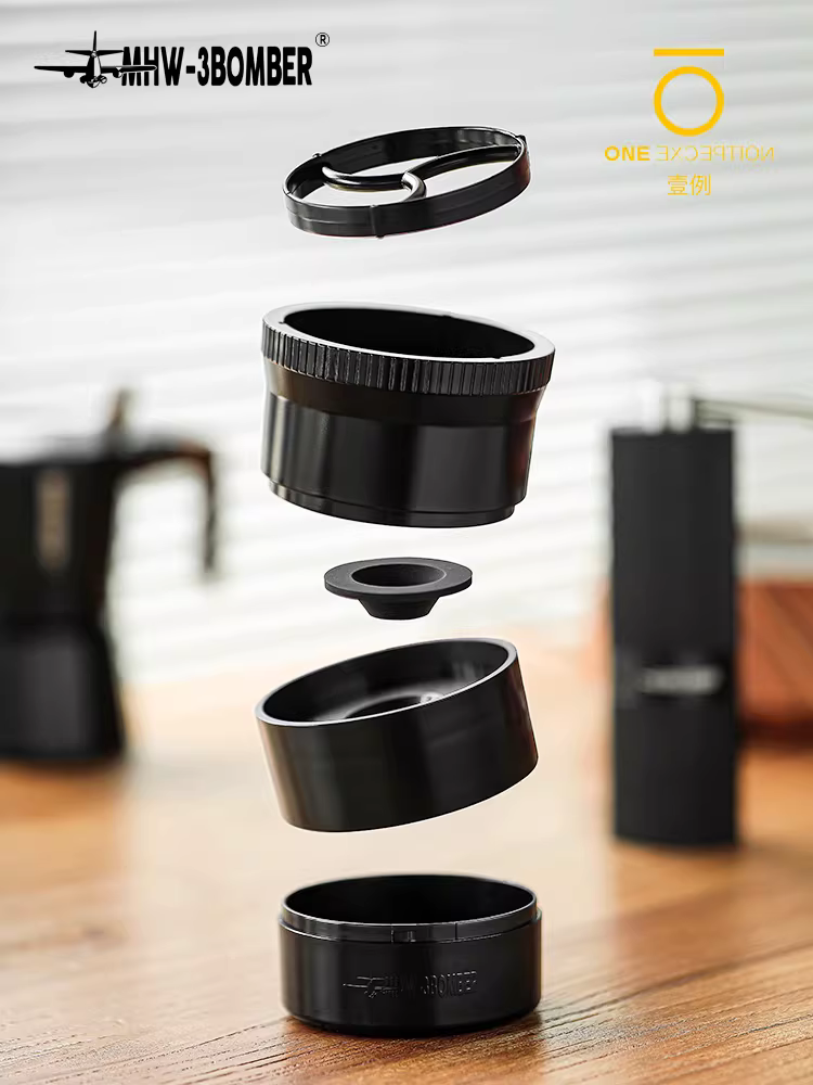 Bộ phận rót bột chống bắn tung tóe cho máy pha cà phê Moka MHW, vòng rót bột xoáy, van đơn và van kép, dùng được cho nhiều loại máy.