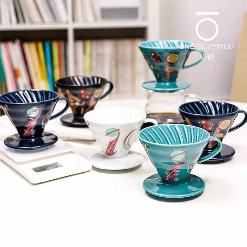 Cốc lọc cà phê HARIO Art Filter Cup V60 Jazz Classical Arita Ware Ceramic, cốc lọc cà phê thủ công VDC
