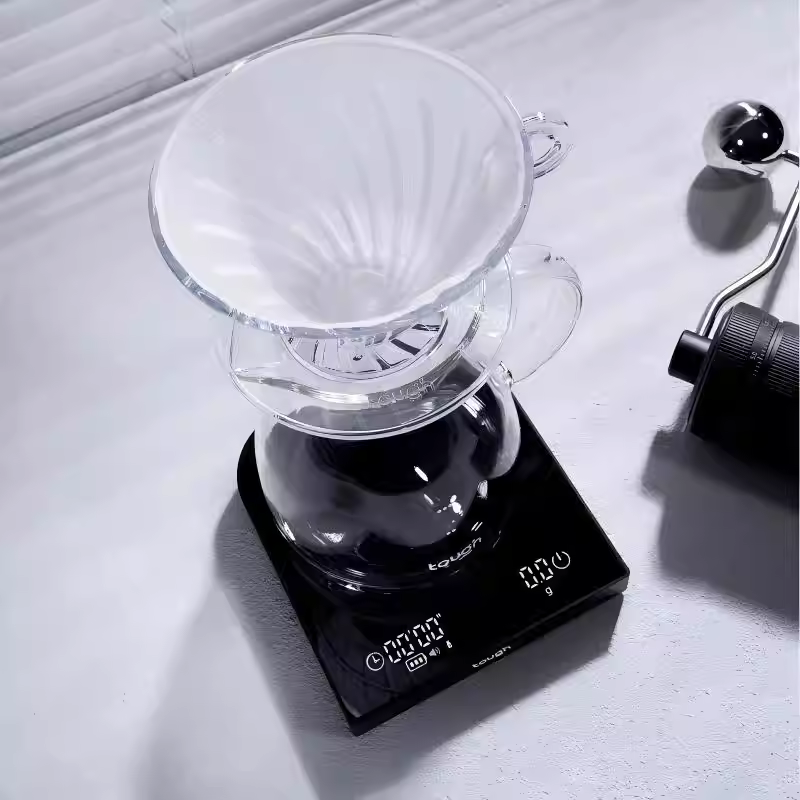 Máy ép cà phê Stubborn MINI, cân điện tử, máy hẹn giờ pha cà phê Ý thủ công, cân nhà bếp thông minh, cân làm bánh, mặt ma quái