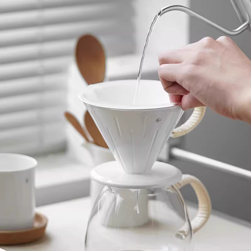 Giấy lọc cà phê thủ công Yanin Nhật Bản V60 sợi gai dầu V45 giấy lọc nhỏ giọt hình nón 45 độ mola