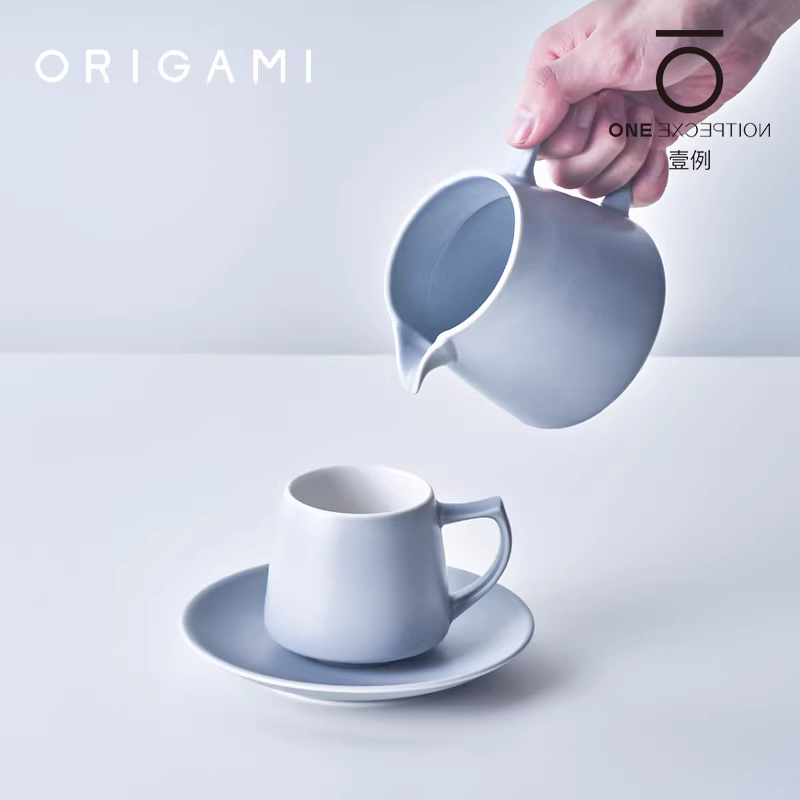 Cốc lọc giấy origami gốm sứ Mino Ware Nhật Bản, ấm pha cà phê thủ công, cốc pha cà phê kiểu Nhật, cốc Pinot Fair