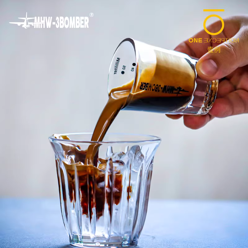 Cốc đong cà phê MHW Bomber, ly shot có vạch chia 50ML, cốc espresso, cốc hình viên đạn