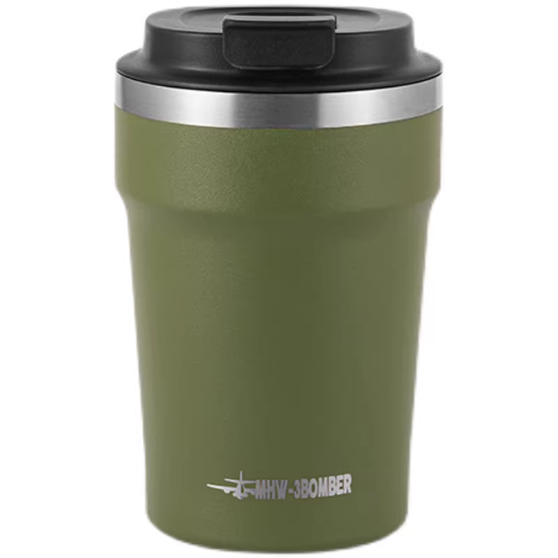 MHW Bomber Cooki Travel Mug Cách nhiệt Cốc cà phê di động gắn trên xe hơi Thép không gỉ hai lớp Bảo quản lạnh