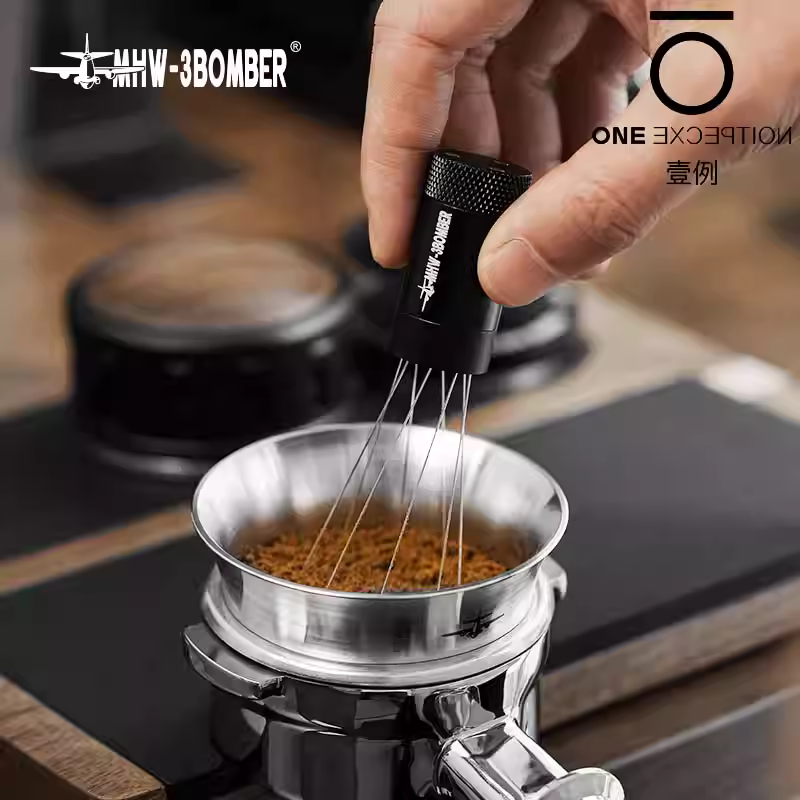 Vòng thu bột máy pha cà phê Espresso MHW, bộ thu bột miệng rộng, vòng phân phối bột 51/53/58mm chống bay bột