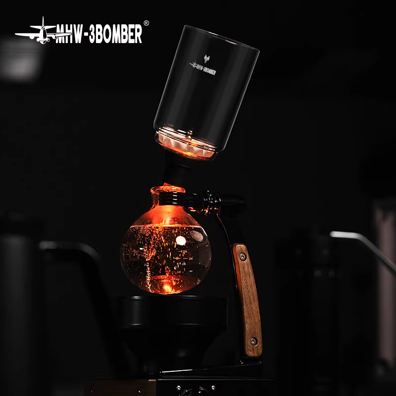 Bình pha cà phê kiểu Siphon Bomber MHW Twilight, kiểu dáng đua xe, bếp sóng nhẹ, thủ công, phương pháp pha chế bằng phương pháp chưng cất
