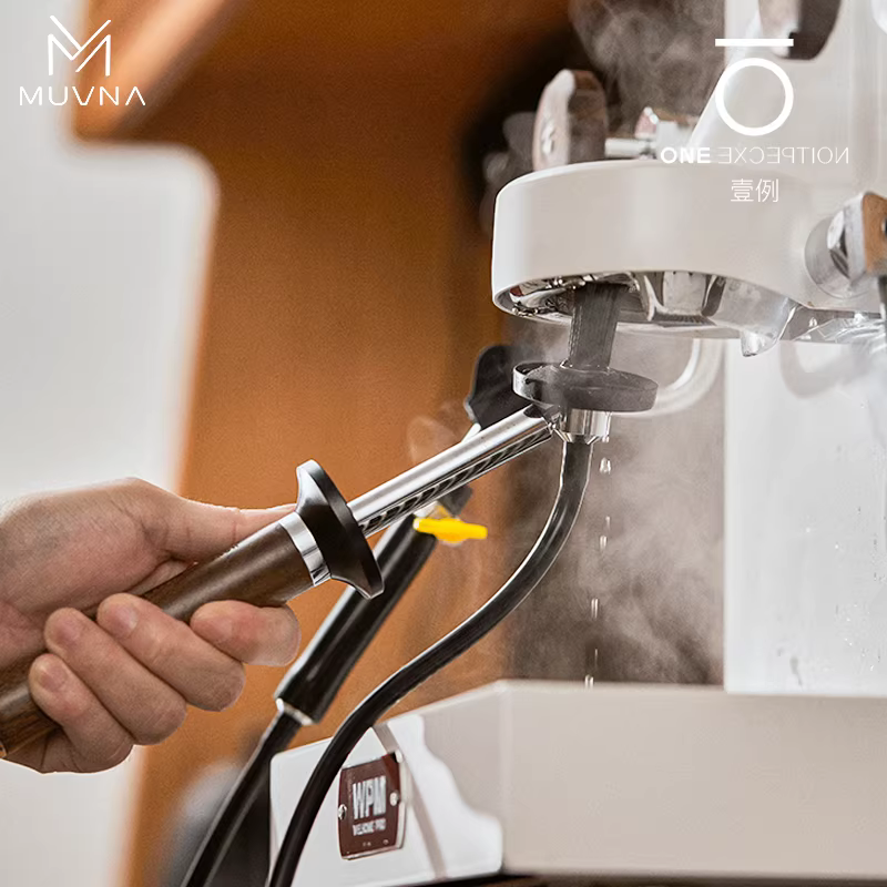 Bàn chải đầu pha cà phê bằng hơi nước MUVNA dành cho máy pha cà phê espresso, bàn chải vệ sinh chống bỏng áp suất cao thương mại dùng cho gia đình.