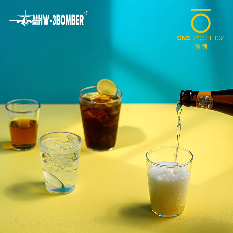 Ly thủy tinh Bomber MHW, ly cà phê đá lạnh Dirty Cold Brew, ly nước có ga, ly bia, dòng CICADA, ly KINTO