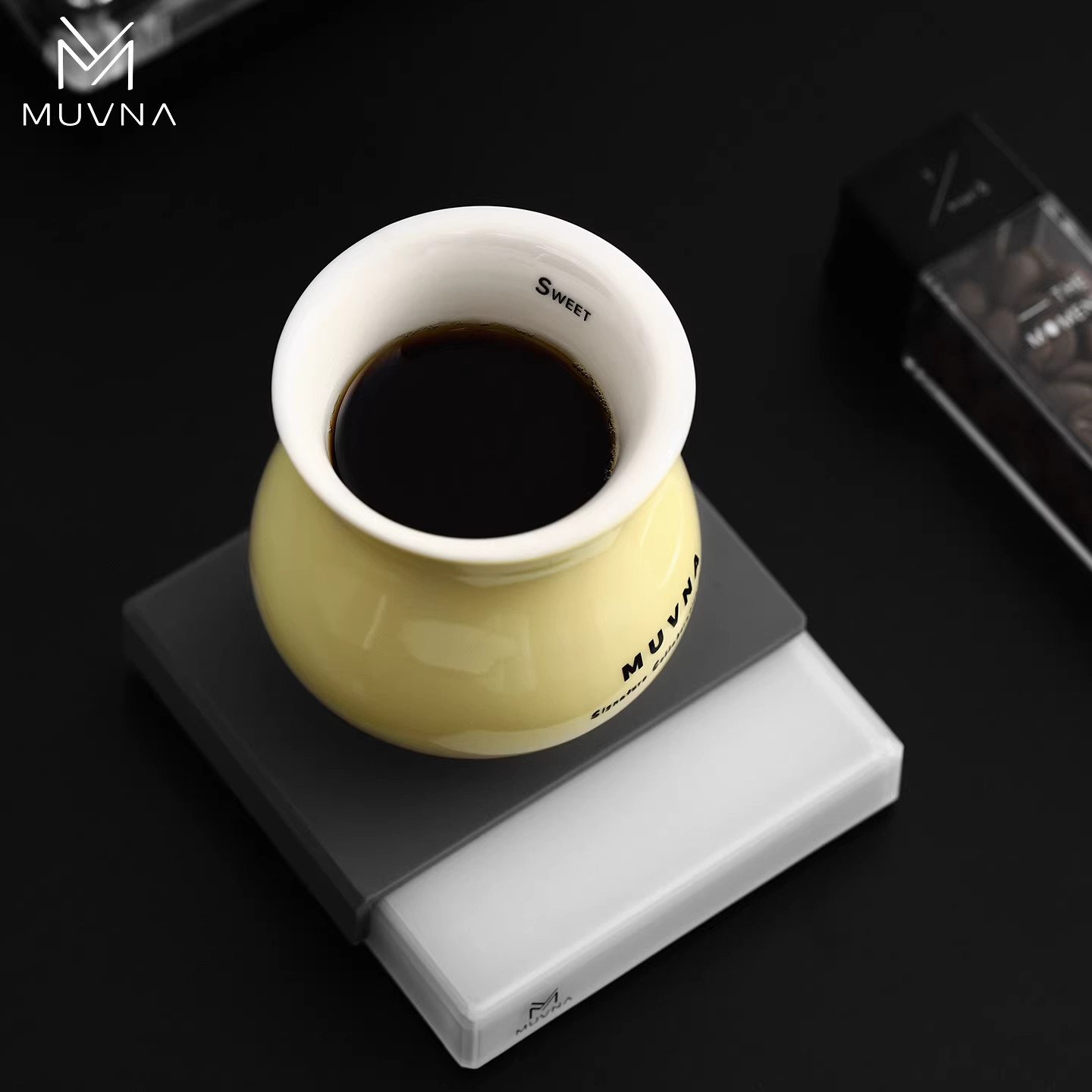 Cốc nếm cà phê hình hoa MUVNA, hai lớp, thành mỏng, thành dày, dùng pha cà phê espresso thủ công, cốc dành cho cuộc thi pha cà phê Ni