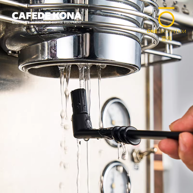 Bàn chải vệ sinh máy pha cà phê CAFEDE KONA, bàn chải khuỷu tay chống bỏng cho đầu pha cà phê, bàn chải đặc biệt dành cho mẹ cay và gia đình tiết kiệm.