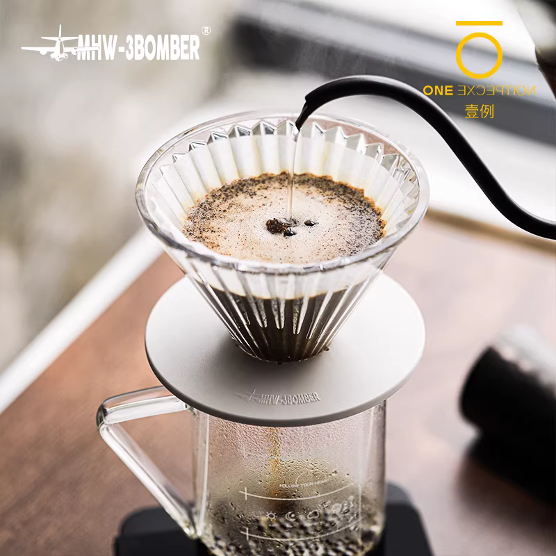 Bình lọc cà phê kiểu V60 Bomber MHW Elf Glass Filter Cup, dụng cụ pha cà phê thủ công, bộ lọc cà phê đơn, cốc lọc nhỏ giọt