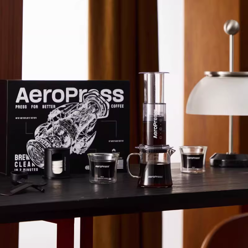 Bộ hộp quà khám phá hương vị cà phê pha thủ công Aeropress, bộ máy pha cà phê ép tay, di động ngoài trời