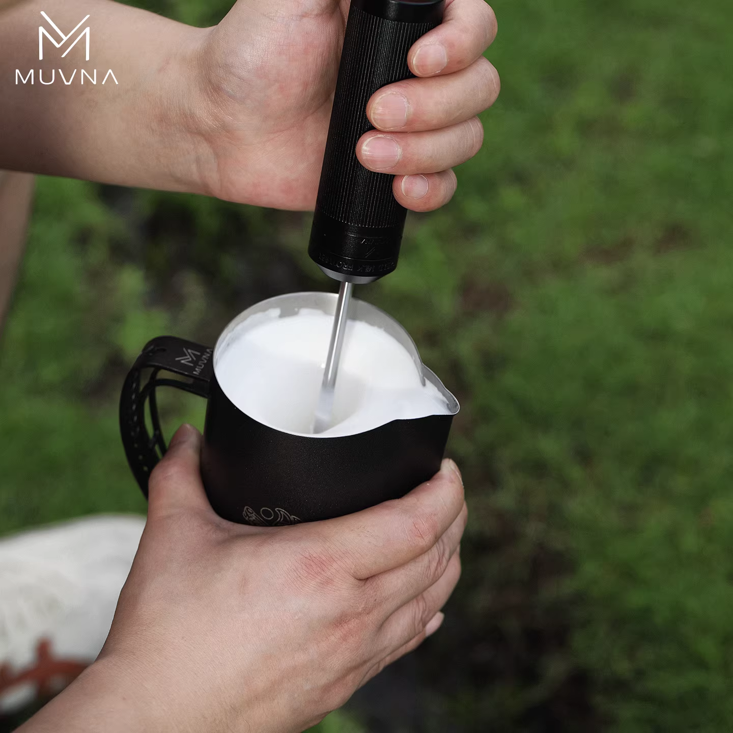 Máy đánh bọt sữa MUVNA Windstorm, tạo bọt cà phê Latte nghệ thuật Ý, cầm tay, điện, đánh trứng