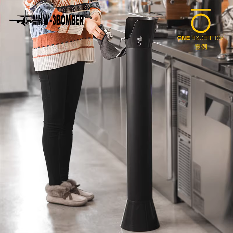 Thùng chứa chất thải dạng đứng Bomber MHW, hộp đựng bã cà phê công nghiệp dung tích lớn cho quầy cà phê, thùng chứa rác