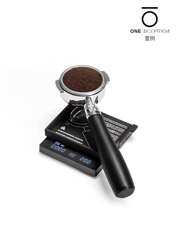 Cân điện tử pha cà phê Taimo Black Mirror MINI, đồng hồ hẹn giờ pha cà phê kiểu Ý, cân thông minh mini, đo tốc độ dòng chảy, hình khối nhỏ, kiểu dáng cong