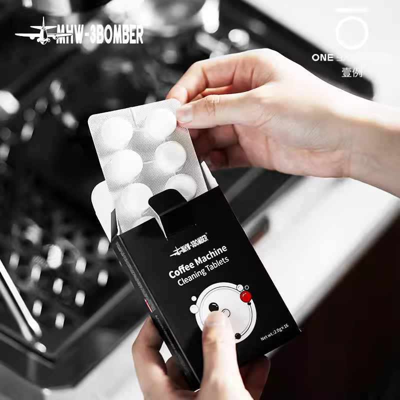 Bột tẩy cặn, chất tẩy rửa, viên vệ sinh máy pha cà phê Espresso Bomber MHW, viên vệ sinh máy xay cà phê dạng hạt