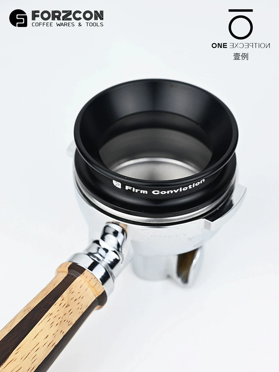 Vòng thu bột cà phê Fuguang, vòng tạo hình bột, phân phối bột đều, chống tràn, bộ thu bột gắn bên trong, kiểu bomber.