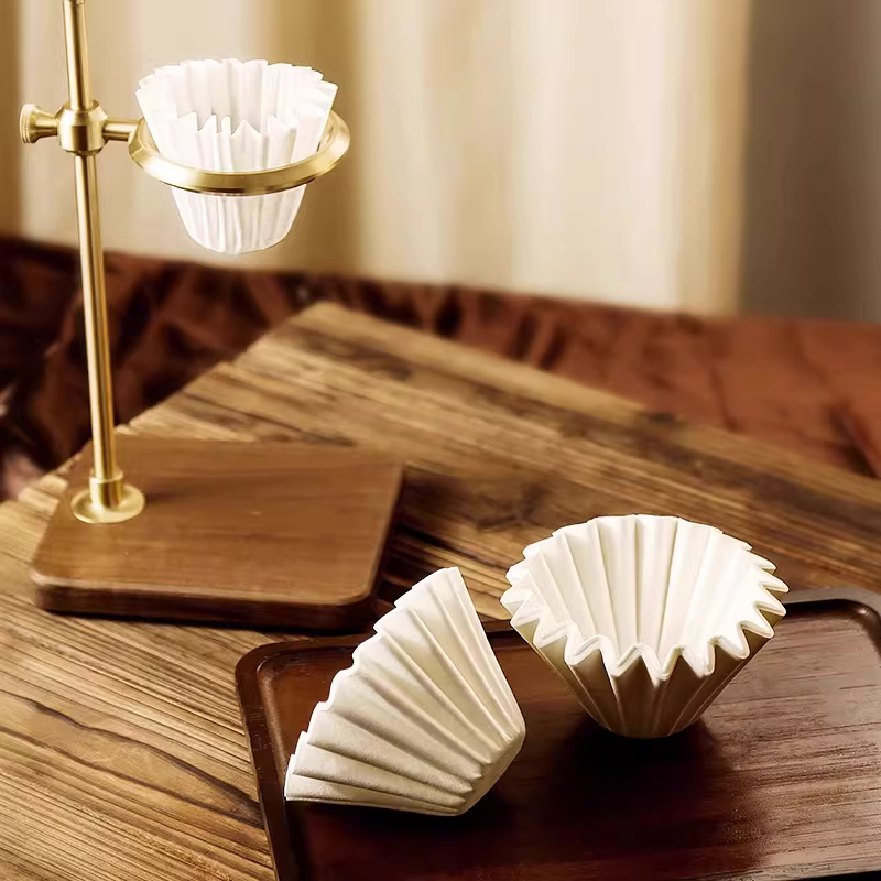 Giấy lọc cà phê Hero Cake, pha cà phê thủ công, kiểu lọc nhỏ giọt, đáy phẳng, họa tiết sóng, giấy lọc origami, kích thước 155/185