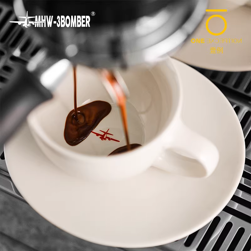 Bomber MHW cốc cà phê cốc Mars cốc gốm sứ phong cách Ý ins cốc latte chuyên nghiệp cốc latte art cốc PCA