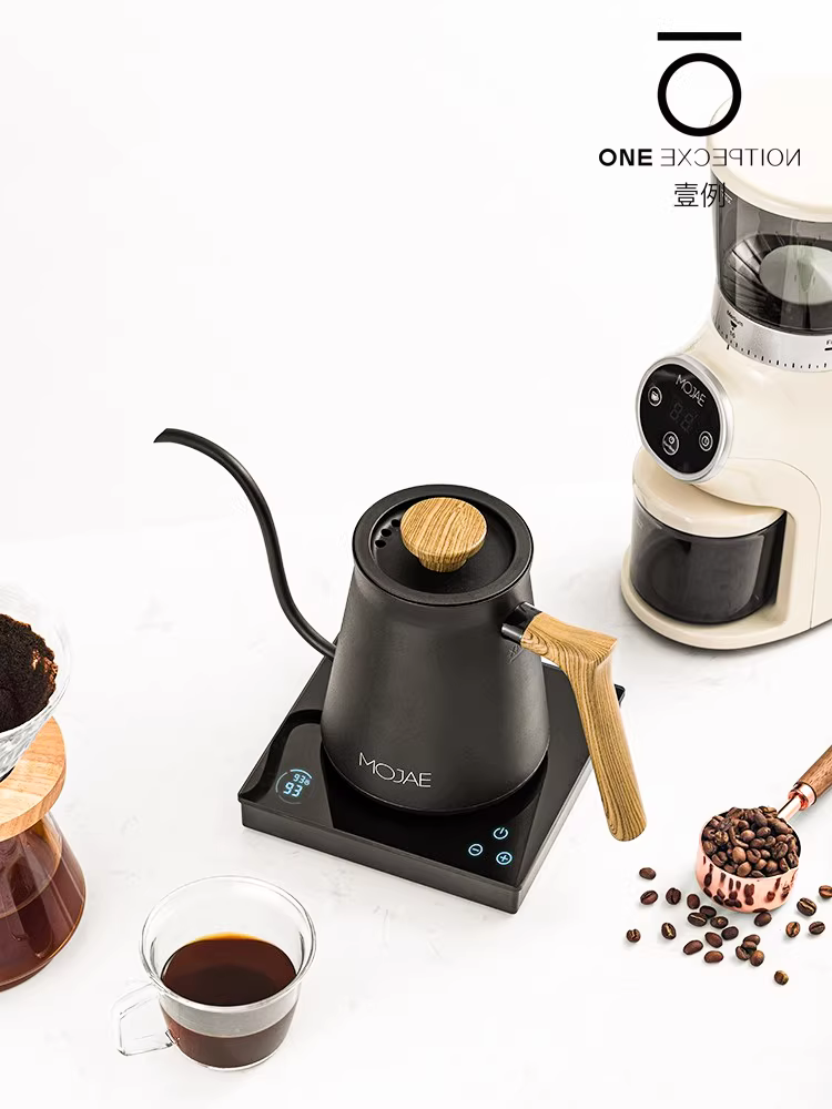 Ấm đun nước pha cà phê có điều khiển nhiệt độ MOJAE/Mojia dùng trong gia đình, Ấm đun nước pha cà phê có vòi nhỏ, Ấm đun nước điện có nhiệt độ không đổi để pha trà, Ấm đun nước có điều khiển nhiệt độ B.