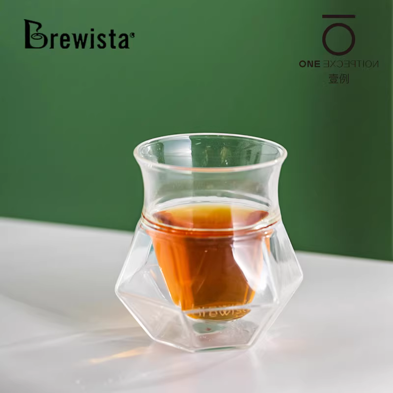 Cốc thơm Brewista & cốc nếm thử cốc thủy tinh chịu nhiệt hai lớp hình kim cương cốc cà phê cốc nước 120ml/300ml