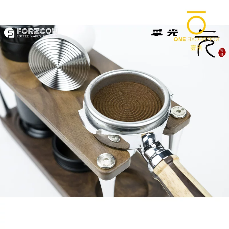 Dụng cụ nén cà phê Fuguangyuan series tamper kiểu Ý 9B Platinum Bianca V3, đế thay thế 58/54mm dành cho cà phê cứng đầu