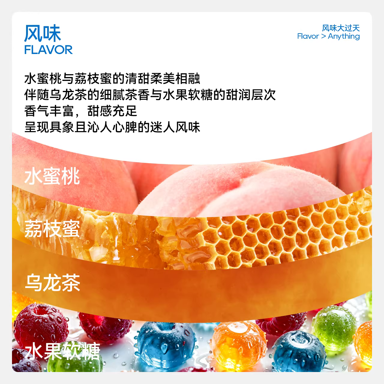 Một ví dụ: Trà ô long đào, hương thơm trái cây tươi mát, cà phê Guji Ethiopia, đã qua xử lý enzyme, hạt cà phê đặc sản pha thủ công.