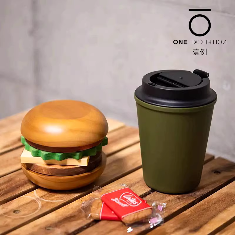 Giá đỡ phin pha cà phê bằng gỗ tự nhiên hình bánh mì kẹp thịt Rivers coaster của Nhật Bản, khay đựng kẹo Stax Plus