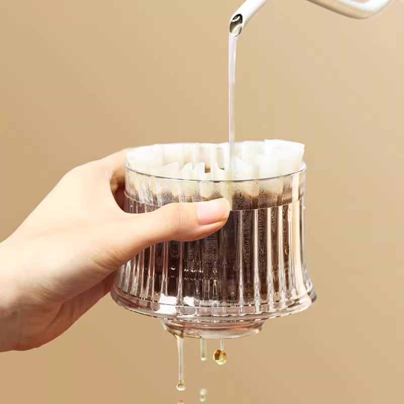 Giấy lọc cà phê Hero Cake, pha cà phê thủ công, kiểu lọc nhỏ giọt, đáy phẳng, họa tiết sóng, giấy lọc origami, kích thước 155/185