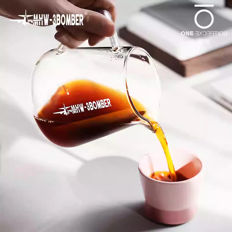 Bình pha cà phê thủ công Bomber MHW Elf Sharing Pot 500ml, chất liệu thủy tinh chịu nhiệt, kiểu dáng mây, lọc kiểu Mỹ