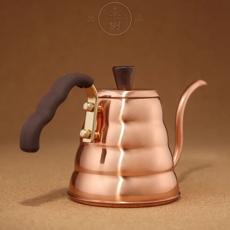 Ấm pha cà phê bằng đồng thau HARIO sản xuất tại Nhật Bản có vòi hẹp, bộ ấm pha cà phê dạng giọt nước V60, bộ lọc bằng đồng