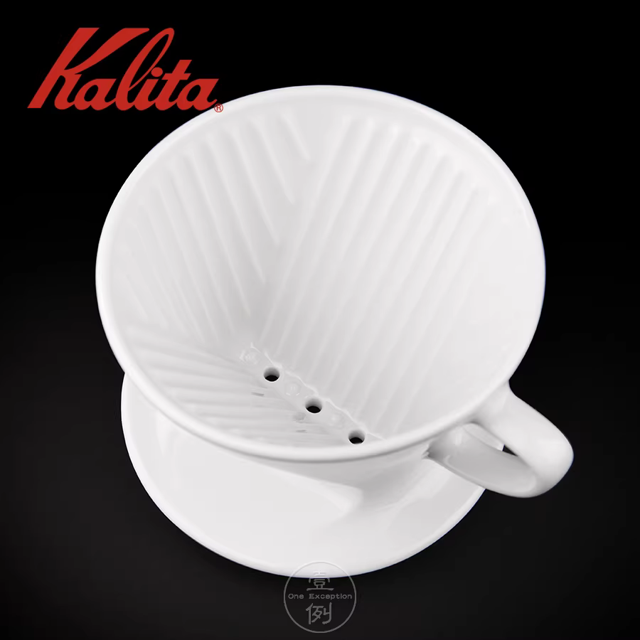 Bộ lọc cà phê gốm hình quạt HASAMI của Nhật Bản, màu trắng, dùng cho pha cà phê kiểu pour-over, mã 101/102