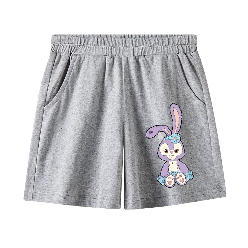 Quần short cotton nguyên chất dành cho nữ sinh Star Dew dành cho mùa hè, quần thể thao kiểu dáng hoạt hình dành cho các cô gái lớn tuổi, quần short mỏng năm điểm.