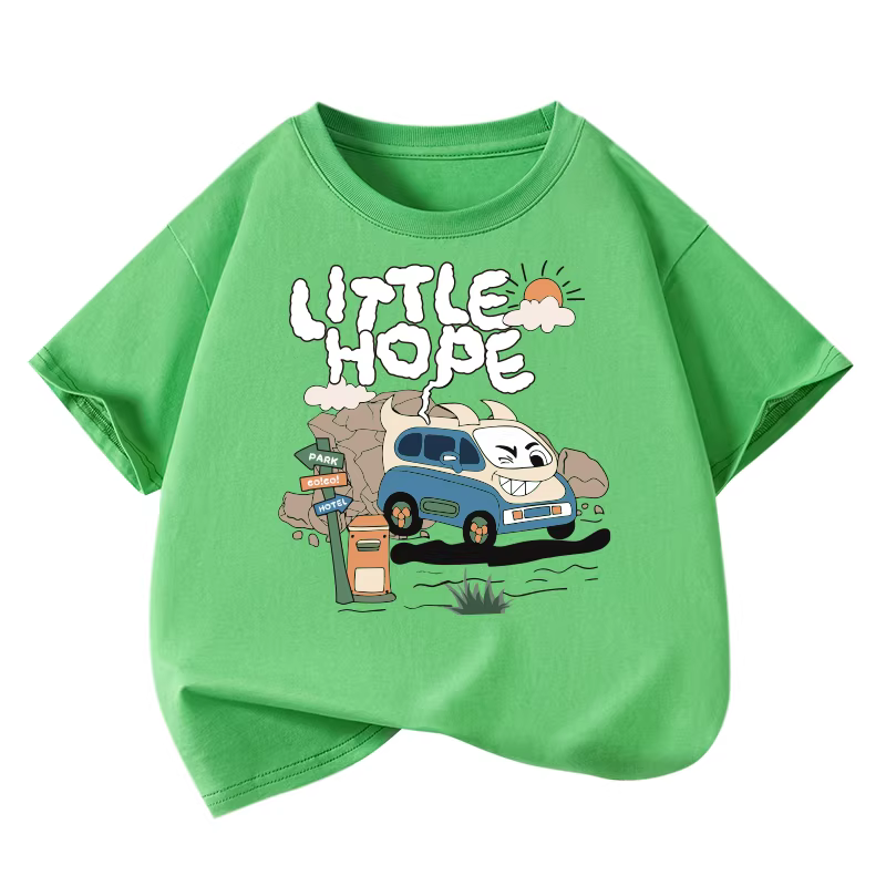 Áo thun bé trai tay ngắn chất cotton 100%, kiểu mới hè 2025, áo bé trai mặc thường ngày cho trẻ lớn