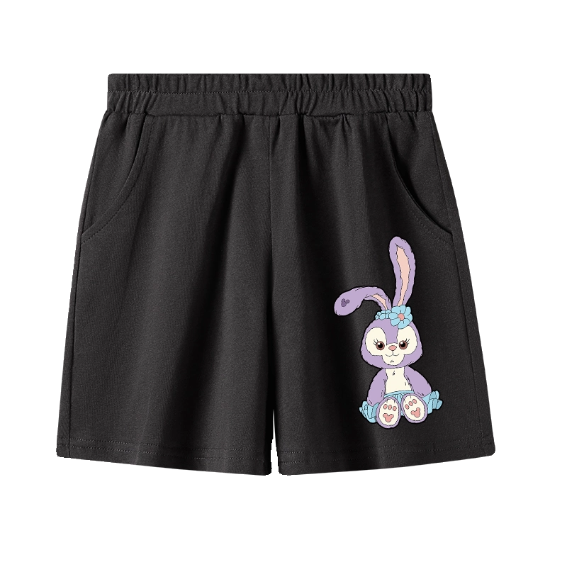 Quần short cotton nguyên chất dành cho nữ sinh Star Dew dành cho mùa hè, quần thể thao kiểu dáng hoạt hình dành cho các cô gái lớn tuổi, quần short mỏng năm điểm.
