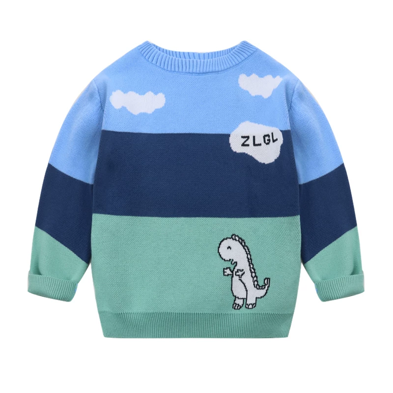 Áo len bé trai thu đông chất liệu cotton nguyên chất, mẫu mới 2025, áo len dệt kim dày dặn giữ ấm, áo lót trẻ em