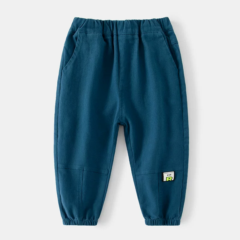 Quần thường ngày cho trẻ em chất liệu cotton nguyên chất phong cách trẻ trung phong cách Hàn Quốc mùa xuân thu quần cargo bé trai quần dài trẻ em mùa xuân quần dài thời trang