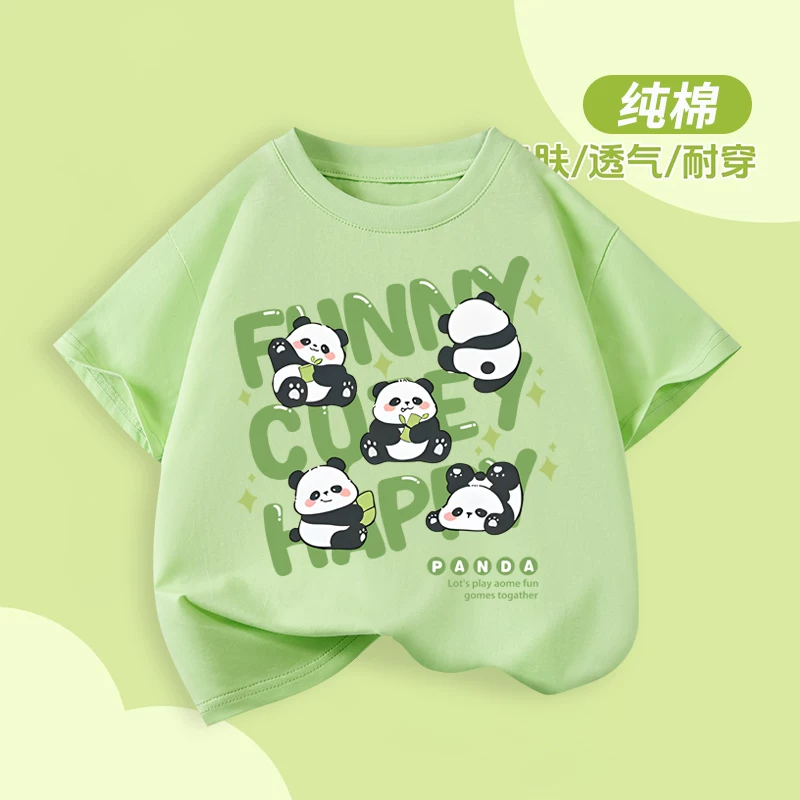 Áo thun bé trai tay ngắn hè 2025 mẫu mới chất liệu cotton 100% kiểu dáng rộng rãi mặc hè cho trẻ lớn quần áo trẻ em