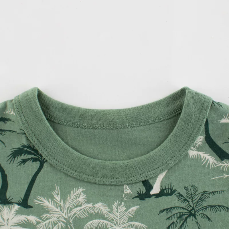 Áo thun bé trai cotton 100% cổ tròn tay ngắn mùa hè 2025 phong cách Hàn Quốc, thời trang trẻ em, áo bé mặc thường ngày