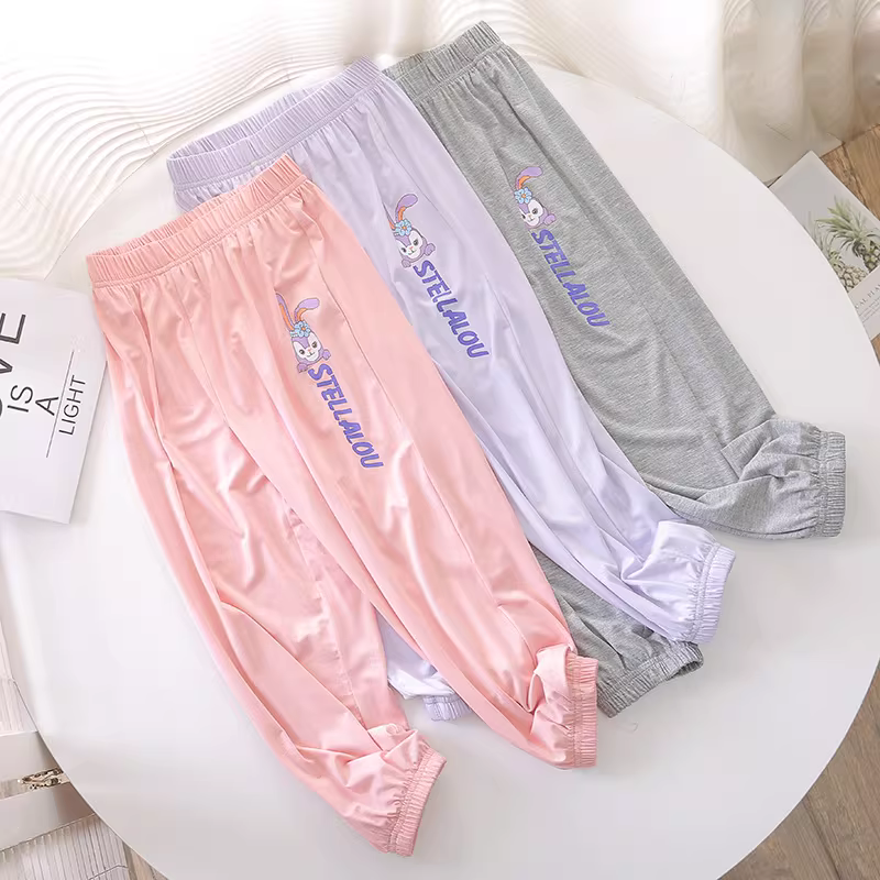 Quần chống muỗi modal cho bé gái mùa hè 2025 kiểu thỏ ngôi sao phong cách thể thao quần trẻ em kiểu dáng ngắn mỏng nhẹ