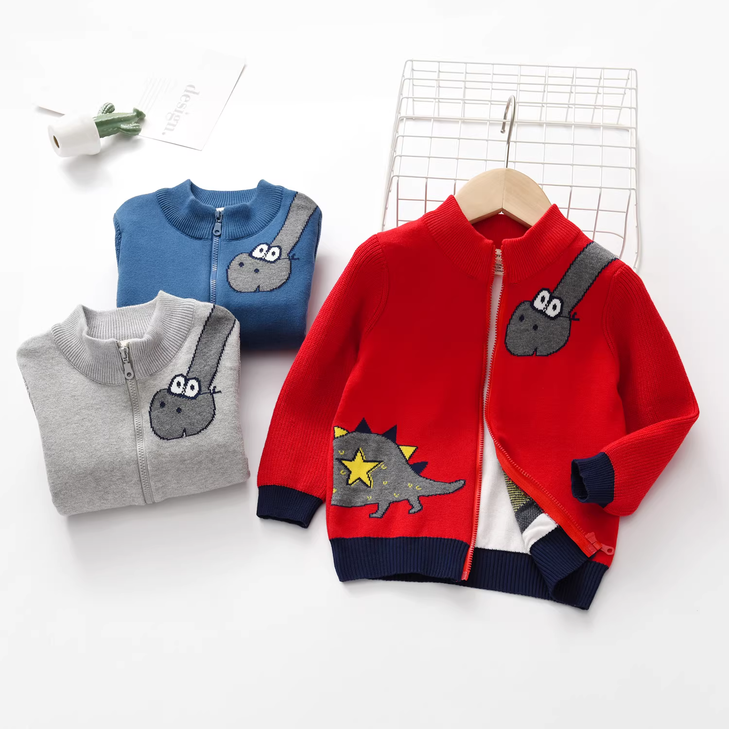 Áo cardigan len dệt kim trẻ em 100% cotton, mẫu mới xuân thu 2025, áo khoác đa năng, thời trang cho bé trai bé gái