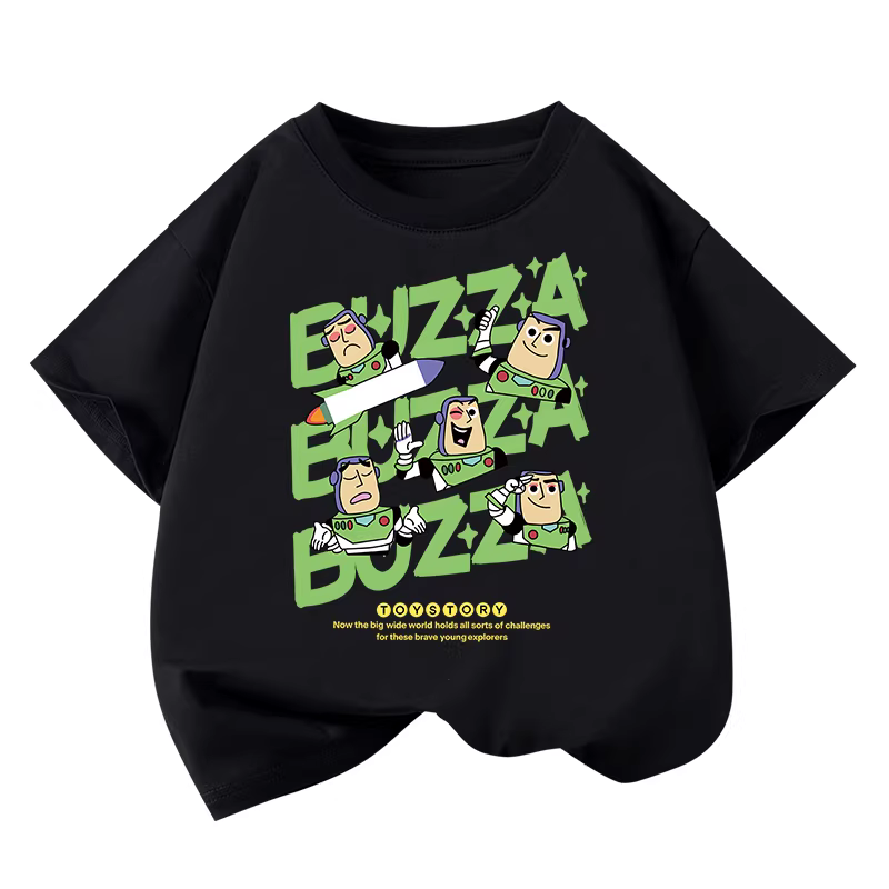 Little Hope Quần Áo Trẻ Em Áo Thun Ngắn Tay Trẻ Em Thường Ngày In Hình Mùa Hè Dáng Rộng Hợp Thời Trang Bé Trai Nguyên Chất Cotton Top