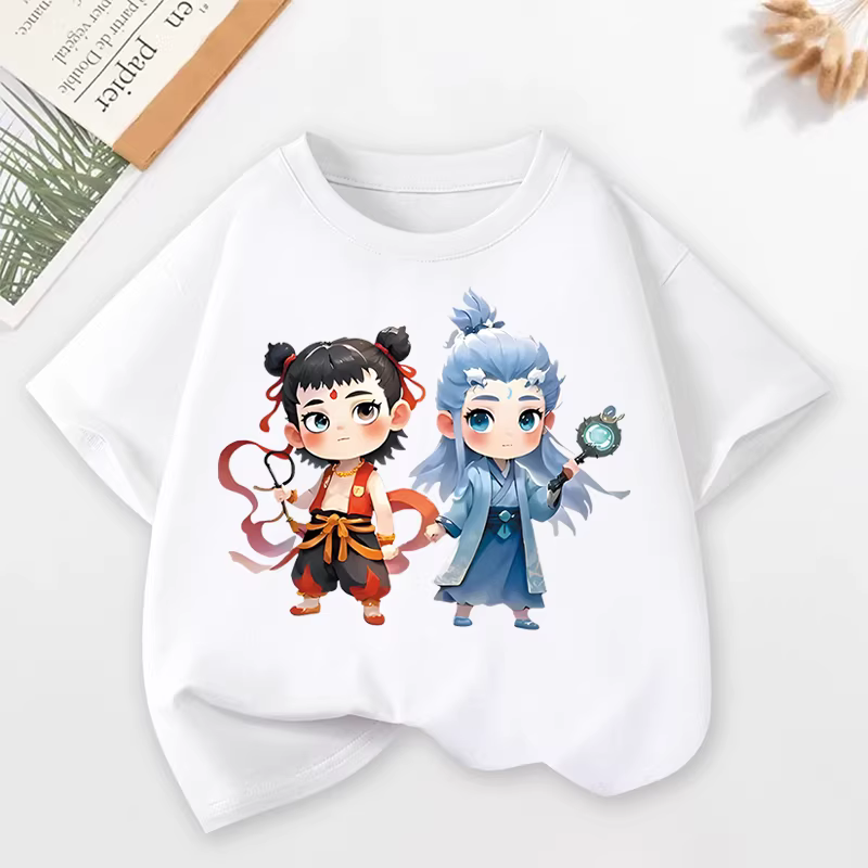 Áo thun bé trai tay ngắn mùa hè 2025 kiểu mới size trung và lớn, chất liệu cotton nguyên chất thoáng khí, kiểu dáng rộng rãi, áo thun ngắn tay cho bé