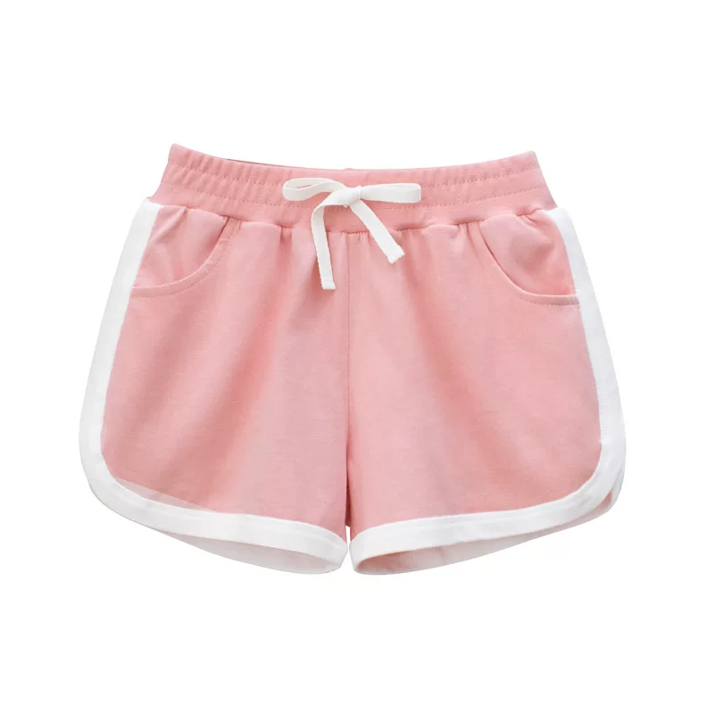 Quần đùi cotton thuần chất mùa hè cho bé 2025, kiểu dáng thời trang, quần thể thao trẻ em, quần bé gái chất liệu mỏng, màu trơn, dài đến đầu gối, thích hợp mặc ngoài trời