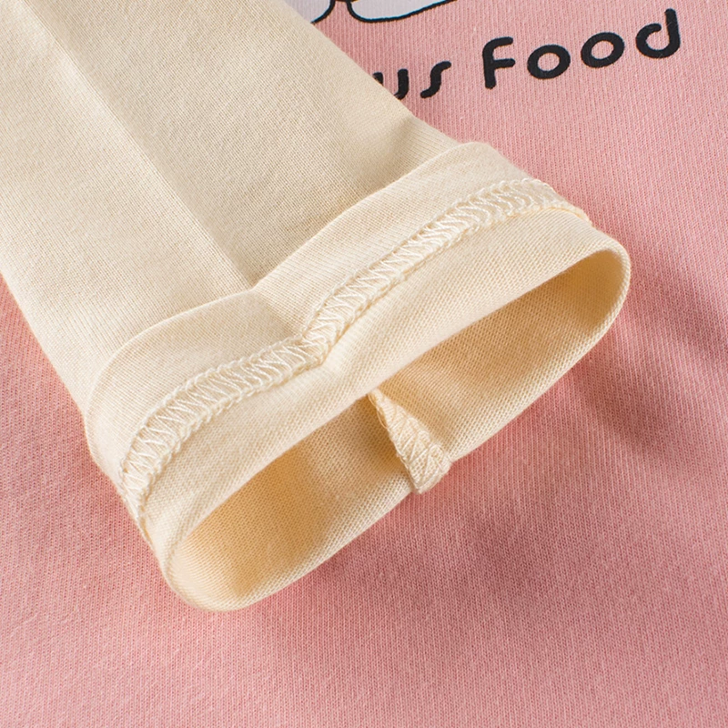 Áo thun dài tay cho bé gái cotton nguyên chất mới mùa thu quần áo trẻ em bé gái hoạt hình cổ tròn học sinh tiểu học áo sơ mi đáy quần